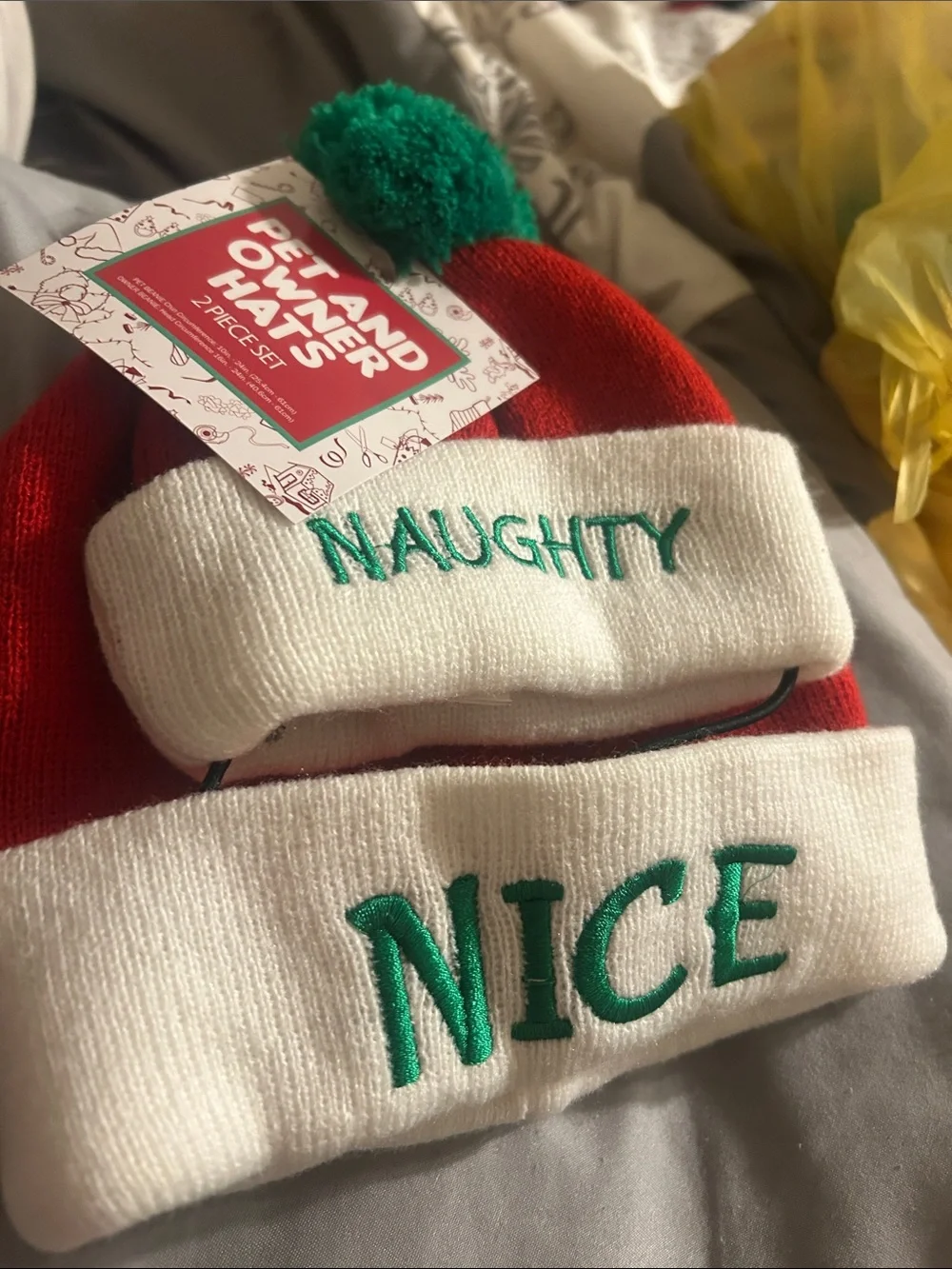 Pet and owner new 2 piece  with tagsChristmas hats